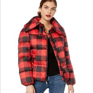 KENDALL + KYLIE Buffalo Check Puffer Coat